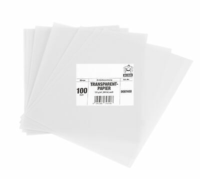 100x Transparent-papier 115g/qm A4 Weiß Bedruckbar Pergament Windlicht Bastel